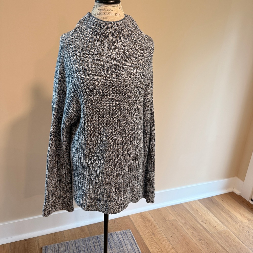 Caslon Women's‎ Teal/White Oversized Sweater Size S
